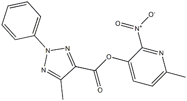 6-methyl-2-nitro-3-pyridyl 5-methyl-2-phenyl-2H-1,2,3-triazole-4-carboxylate Struktur