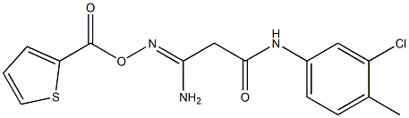 N1-(3-chloro-4-methylphenyl)-3-amino-3-{[(2-thienylcarbonyl)oxy]imino}propanamide Struktur