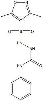 N1-phenyl-2-[(3,5-dimethylisoxazol-4-yl)sulfonyl]hydrazine-1-carboxamide Struktur