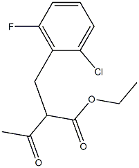 Ethyl 2-(2-chloro-6-fluorobenzyl)acetoacetate Struktur