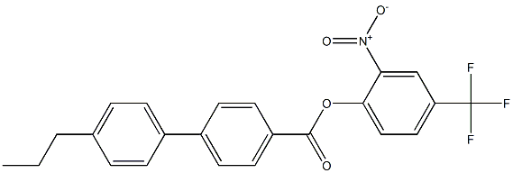 2-nitro-4-(trifluoromethyl)phenyl 4'-propyl[1,1'-biphenyl]-4-carboxylate Struktur