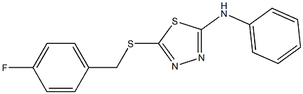 N-{5-[(4-fluorobenzyl)sulfanyl]-1,3,4-thiadiazol-2-yl}-N-phenylamine Struktur