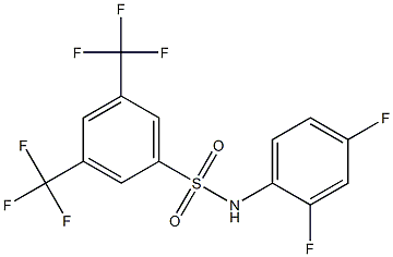 N1-(2,4-difluorophenyl)-3,5-di(trifluoromethyl)benzene-1-sulfonamide Struktur