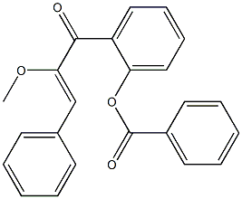 2-(2-methoxy-3-phenylacryloyl)phenyl benzoate Struktur