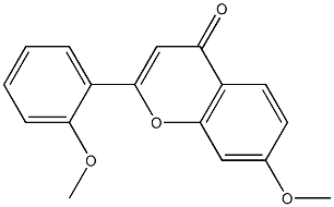 7-methoxy-2-(2-methoxyphenyl)-4H-chromen-4-one Struktur