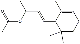 1-methyl-3-(2,6,6-trimethylcyclohex-2-enyl)allyl acetate Struktur