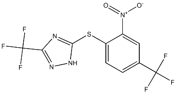 5-{[2-nitro-4-(trifluoromethyl)phenyl]thio}-3-(trifluoromethyl)-1H-1,2,4-triazole Struktur