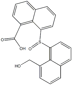 8-{[8-(hydroxymethyl)-1-naphthyl]sulfinyl}-1-naphthoic acid Struktur