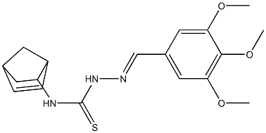 N1-bicyclo[2.2.1]hept-5-en-2-yl-2-(3,4,5-trimethoxybenzylidene)hydrazine-1-carbothioamide Struktur