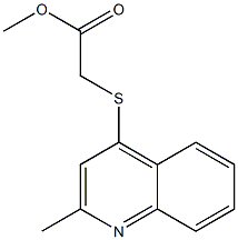 methyl 2-[(2-methyl-4-quinolyl)thio]acetate Struktur