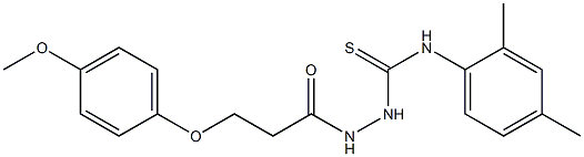 N1-(2,4-dimethylphenyl)-2-[3-(4-methoxyphenoxy)propanoyl]hydrazine-1-carbothioamide Struktur