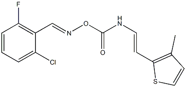 2-(2-{[({[(2-chloro-6-fluorophenyl)methylene]amino}oxy)carbonyl]amino}vinyl)-3-methylthiophene Struktur