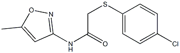 N1-(5-methylisoxazol-3-yl)-2-[(4-chlorophenyl)thio]acetamide Struktur