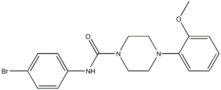 N1-(4-bromophenyl)-4-(2-methoxyphenyl)piperazine-1-carboxamide Struktur