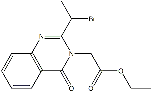 ethyl 2-[2-(1-bromoethyl)-4-oxo-3(4H)-quinazolinyl]acetate Struktur