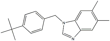 1-(4-tert-butylbenzyl)-5,6-dimethyl-1H-benzimidazole Struktur