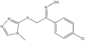 1-(4-chlorophenyl)-2-[(4-methyl-4H-1,2,4-triazol-3-yl)sulfanyl]-1-ethanone oxime Struktur