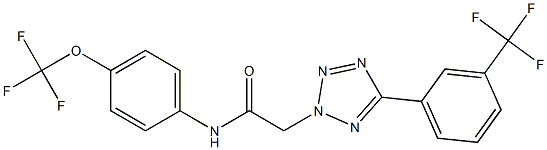 N1-[4-(trifluoromethoxy)phenyl]-2-{5-[3-(trifluoromethyl)phenyl]-2H-1,2,3,4-tetraazol-2-yl}acetamide Struktur