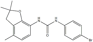 N-(4-bromophenyl)-N'-(2,2,4-trimethyl-2,3-dihydro-1-benzofuran-7-yl)urea Struktur