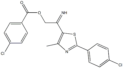 5-{[(4-chlorobenzoyl)oxy]ethanimidoyl}-2-(4-chlorophenyl)-4-methyl-1,3-thiazole Struktur