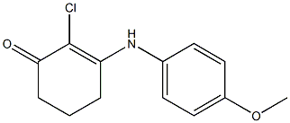 2-chloro-3-(4-methoxyanilino)-2-cyclohexen-1-one Struktur