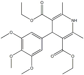 diethyl 2,6-dimethyl-4-(3,4,5-trimethoxyphenyl)-1,4-dihydropyridine-3,5-dicarboxylate Struktur