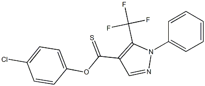 4-chlorophenyl 1-phenyl-5-(trifluoromethyl)-1H-pyrazole-4-carbothioate Struktur