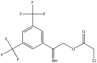 1-{[(2-chloroacetyl)oxy]ethanimidoyl}-3,5-bis(trifluoromethyl)benzene Struktur