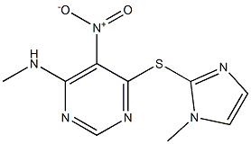 N-methyl-6-[(1-methyl-1H-imidazol-2-yl)sulfanyl]-5-nitro-4-pyrimidinamine Struktur