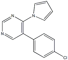 5-(4-chlorophenyl)-4-(1H-pyrrol-1-yl)pyrimidine Struktur