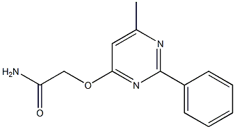 2-[(6-methyl-2-phenyl-4-pyrimidinyl)oxy]acetamide Struktur