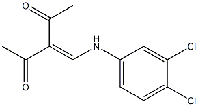 3-[(3,4-dichloroanilino)methylidene]pentane-2,4-dione Struktur