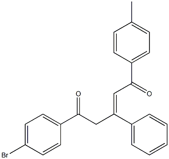 5-(4-bromophenyl)-1-(4-methylphenyl)-3-phenylpent-2-ene-1,5-dione Struktur