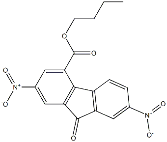 butyl 2,7-dinitro-9-oxo-9H-fluorene-4-carboxylate Struktur