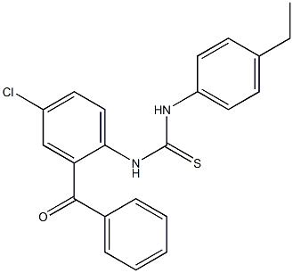 N-(2-benzoyl-4-chlorophenyl)-N'-(4-ethylphenyl)thiourea Struktur