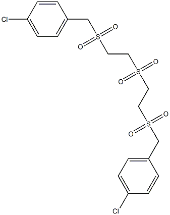 1-chloro-4-({[2-({2-[(4-chlorobenzyl)sulfonyl]ethyl}sulfonyl)ethyl]sulfonyl}methyl)benzene Struktur