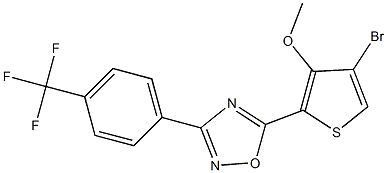 5-(4-bromo-3-methoxy-2-thienyl)-3-[4-(trifluoromethyl)phenyl]-1,2,4-oxadiazole Struktur