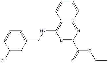 ethyl 4-[(3-chlorobenzyl)amino]-2-quinazolinecarboxylate Struktur