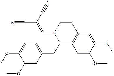 2-{[1-(3,4-dimethoxybenzyl)-6,7-dimethoxy-1,2,3,4-tetrahydroisoquinolin-2-yl]methylidene}malononitrile Struktur