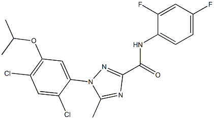 1-(2,4-dichloro-5-isopropoxyphenyl)-N-(2,4-difluorophenyl)-5-methyl-1H-1,2,4-triazole-3-carboxamide Struktur