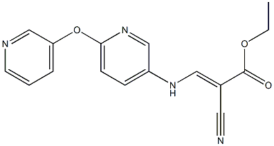 ethyl 2-cyano-3-{[6-(3-pyridyloxy)-3-pyridyl]amino}acrylate Struktur