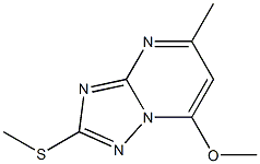 7-methoxy-5-methyl-2-(methylthio)[1,2,4]triazolo[1,5-a]pyrimidine Struktur