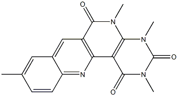 2,4,5,9-tetramethyl-1,2,3,4,5,6-hexahydrobenzo[b]pyrimido[4,5-h][1,6]naphthyridine-1,3,6-trione Struktur