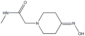 2-[4-(hydroxyimino)piperidin-1-yl]-N-methylacetamide Struktur