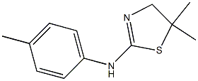 N2-(4-methylphenyl)-5,5-dimethyl-4,5-dihydro-1,3-thiazol-2-amine Struktur