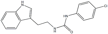 N-(4-chlorophenyl)-N'-[2-(1H-indol-3-yl)ethyl]urea Struktur