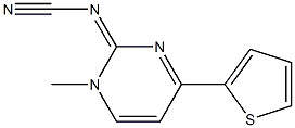 N-[1-methyl-4-(2-thienyl)-2(1H)-pyrimidinyliden]cyanamide Struktur