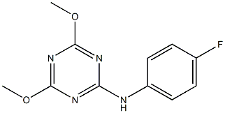 N2-(4-fluorophenyl)-4,6-dimethoxy-1,3,5-triazin-2-amine Struktur