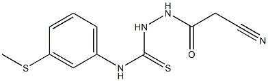 N1-[3-(methylthio)phenyl]-2-(2-cyanoacetyl)hydrazine-1-carbothioamide Struktur