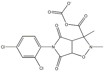 dimethyl 5-(2,4-dichlorophenyl)-4,6-dioxotetrahydro-2H-pyrrolo[3,4-d]isoxazole-3,3(3aH)-dicarboxylate Struktur